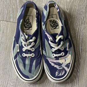 Vans Authentic Navy & Marshmallow Hawaiian design casual sneakers Women’s Size 5